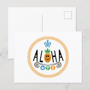 Aloha Pineapple Design - Standardvykort Vykort