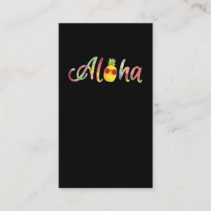 Aloha Pineapple Hawaii Surfer Helgdag Visitkort