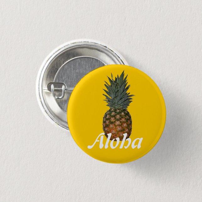 Aloha Pineapple Knapp (Framsida & baksida)
