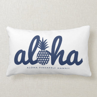 Aloha pineapple LogoColor-Navy Lumbarkudde