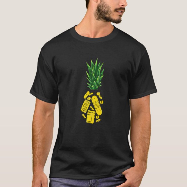 Aloha Pineapple Pharmacist Saker T Shirt (Framsida)