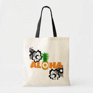 Aloha Pineapple Print Tote - Hawaiian Gift Bag Tygkasse
