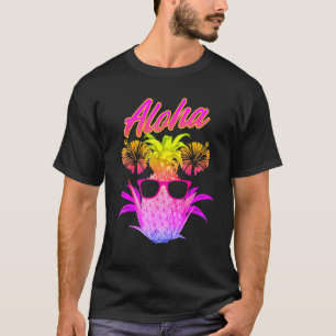 Aloha Pineapple Sunglasses Hawaiian Beach Summer V T Shirt