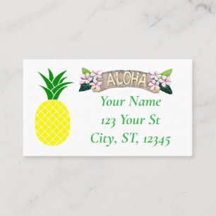 Aloha Pineapple Thunder_Cove Visitkort