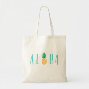 Aloha Pineapple Tropical Tote Bag Tygkasse