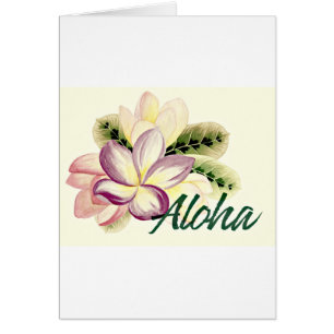 Aloha Plumeria Hälsningskort