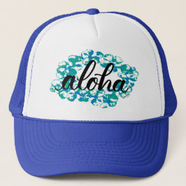 Aloha Plumeria Lei Truckerhatt Truckerkeps
