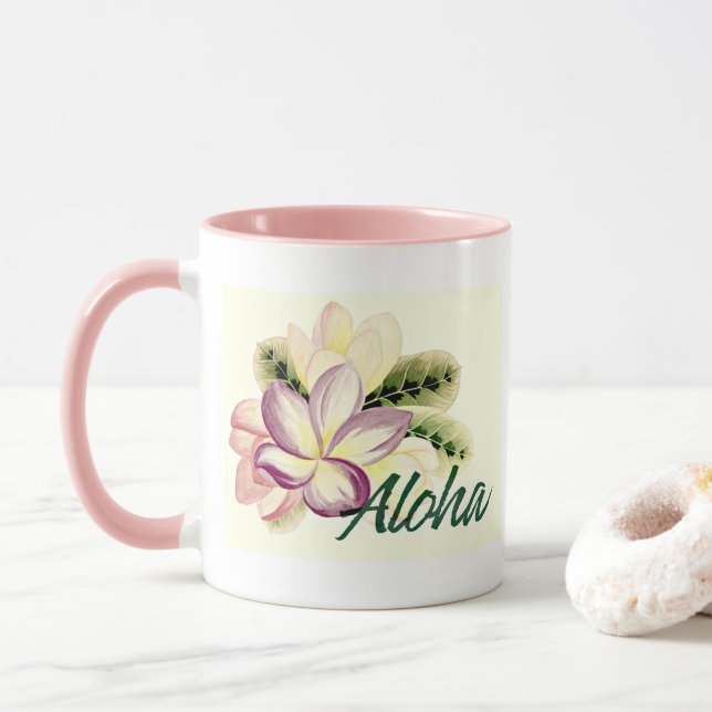 Aloha Plumeria Mugg (Med munk)