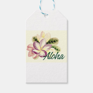 Aloha Plumeria Presentetikett