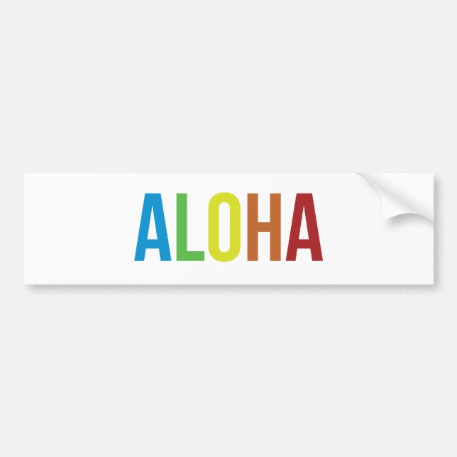 Aloha Rainbow Bildekal (Framsidan)