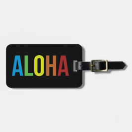 Aloha Rainbow Black Bagagebricka