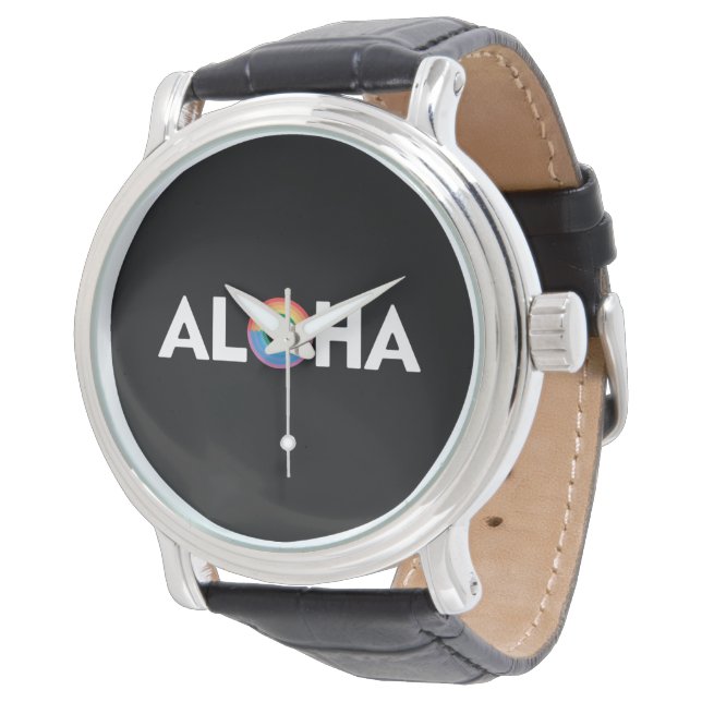 Aloha Rainbow Island Hawaii Pride HBTQ Armbandsur (Vinklad)