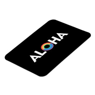 Aloha Rainbow Island Hawaii Pride HBTQ Magnet
