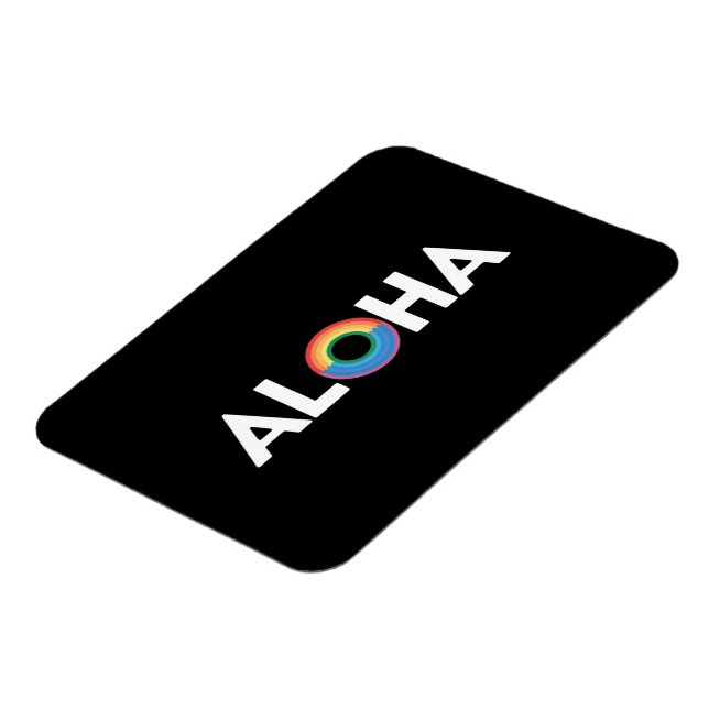 Aloha Rainbow Island Hawaii Pride HBTQ Magnet (Vänstra Sidan)