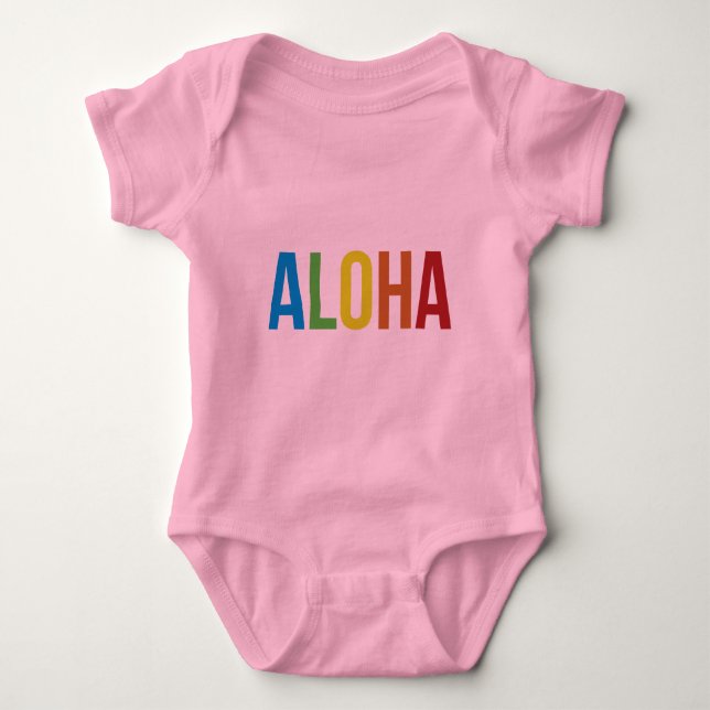 Aloha Rainbow Rosa Tröja (Framsida)