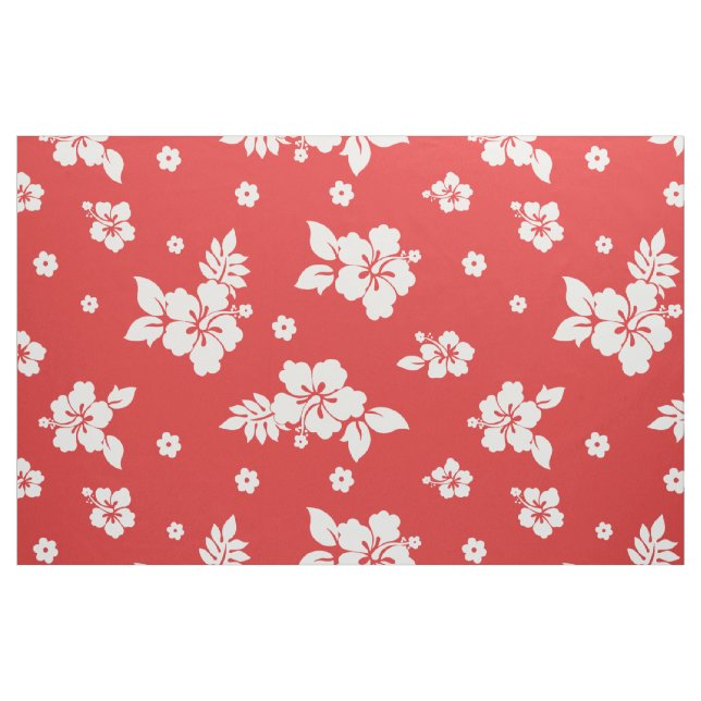 Aloha Red Classic Hawaiian Seamless Mönster Tyg (Fat Quarter)