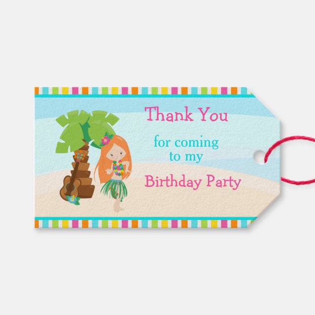 Aloha Red Hair Girl Presentetikett (Framsidan (Horisontell))