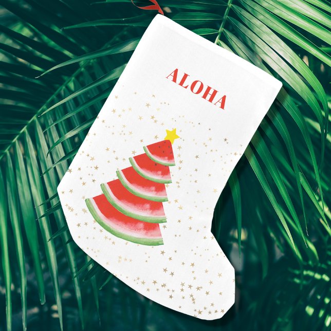 Aloha Red Watermelon Träd - liten julklapp Liten Julstrumpa (Skapare uppladdad)