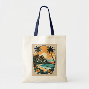 Aloha Retro Beach Tote Tygkasse