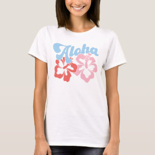 Aloha Retro Distress Hibiscus T-shirt