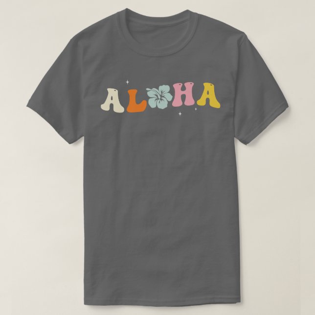 Aloha Retro TShirt T Shirt (Design framsida)