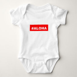 Aloha röd hashtagg t shirt