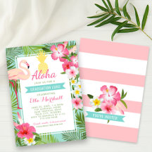 Aloha Rosa Flamingo Tropical Studenten Luau Party