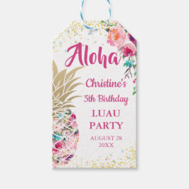 Aloha Rosa Guld Pineapple Birthday Favor Gift Märk Presentetikett