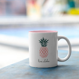 Aloha Rosa Pineapple Två-Tonad Mugg