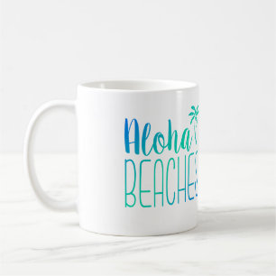 Aloha sätter på land den   turkosOmbre muggen Kaffemugg