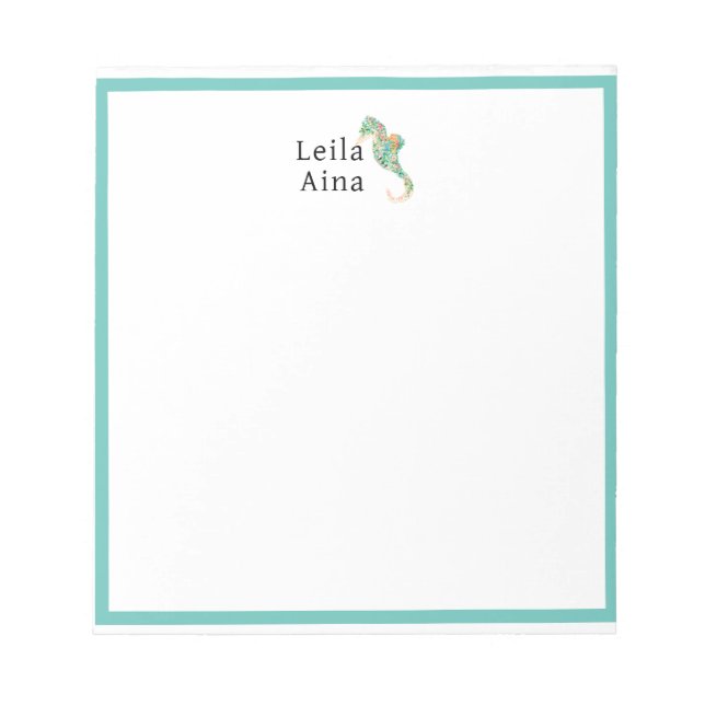 Aloha Seahorse Anteckningsblock (Framsida)