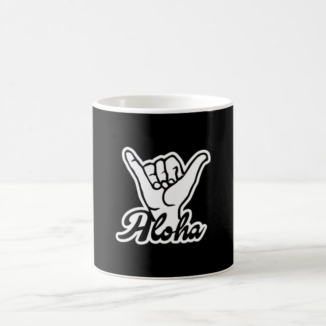 Aloha Shaka Hand, Hang Loose sign Kaffemugg (Center)