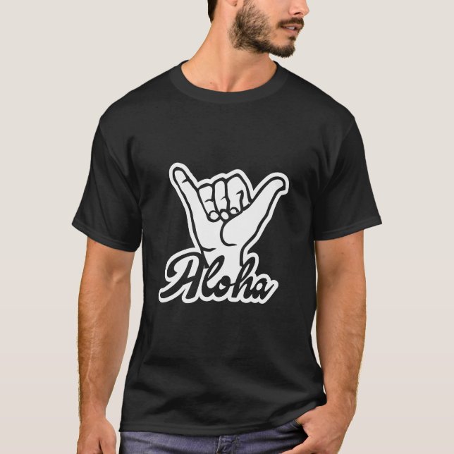 Aloha Shaka Hand, Hang Loose sign T Shirt (Framsida)