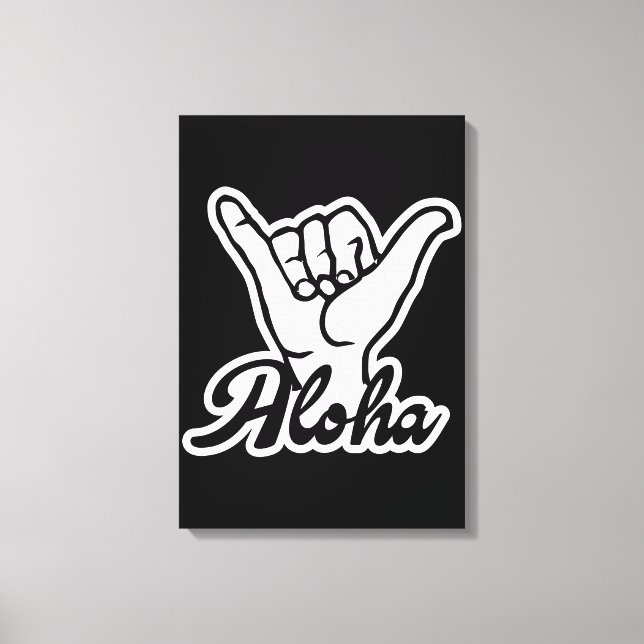 Aloha Shaka Hand, Häng Loose-tecken Canvastryck (Framsida)