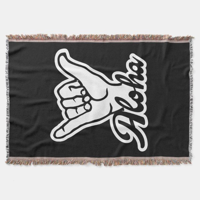 Aloha Shaka Hand, Häng Loose-tecken Filt (Framsidan)