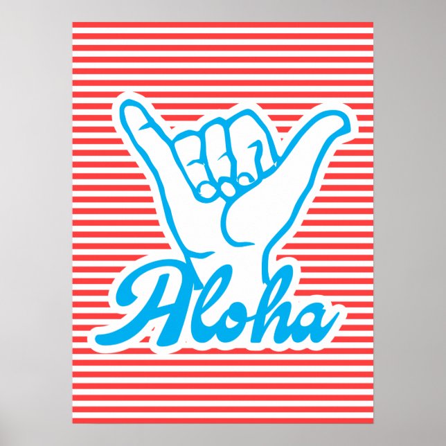 Aloha, Shaka Hand Poster (Framsidan)