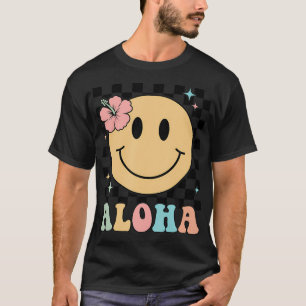 Aloha Shirt Lycklig Ansikte Vacation Manar Women K T