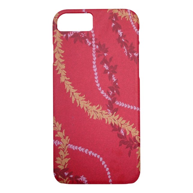Aloha Shirt Red Leis Hawaiian Case-Mate iPhone Skal (Baksida)