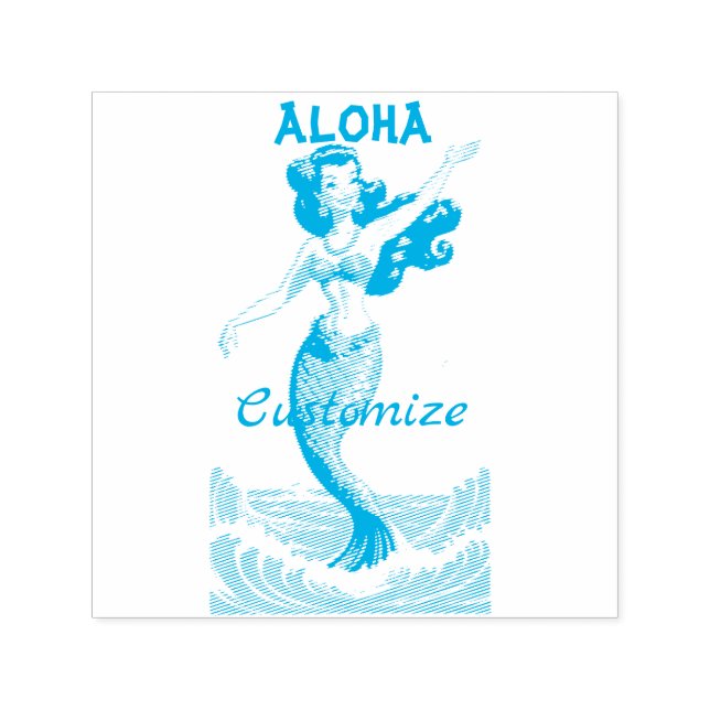 Aloha Sjöjungfru Thunder_Thunder_Cove Självfärgande Stämpel (Design)