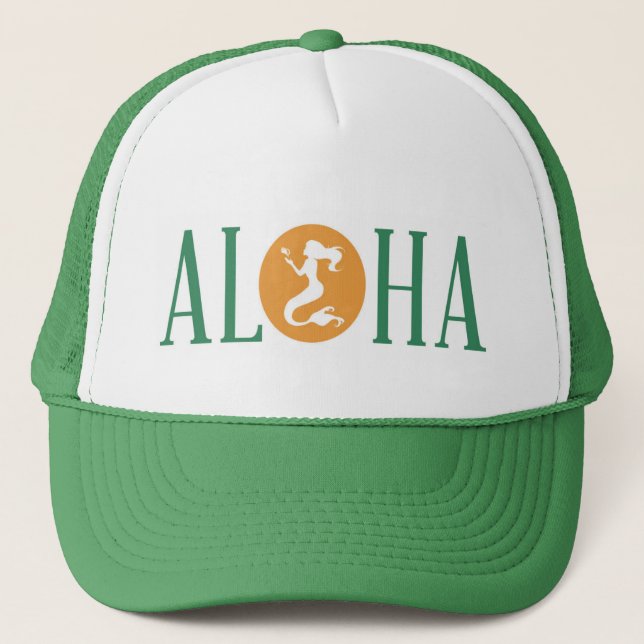 Aloha sjöjungfrutruckerkepsgrönt truckerkeps (Framsida)