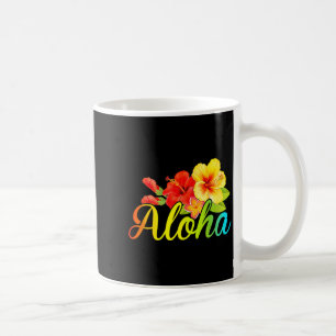 Aloha skjorta hawaiianskt blomma hawaii semester k kaffemugg