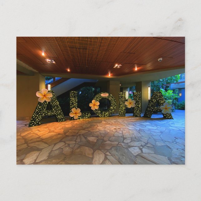 Aloha-skylt #2 vykort (Framsida)