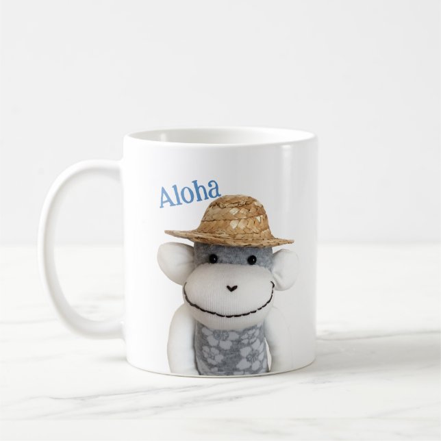 Aloha Sock monkey(Boy) Kaffemugg (Vänster)