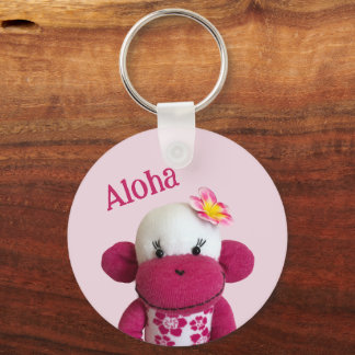 Aloha Sock monkey Nyckelring