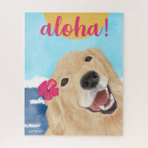 Aloha Sol och Vågar Golden Retriever Jigszle Puzzl