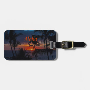 Aloha solnedgång bagagebricka