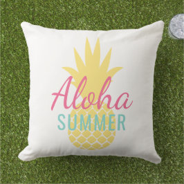 Aloha sommar gul ananas tropisk kudde