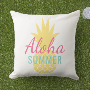 Aloha sommar gul ananas tropisk kudde