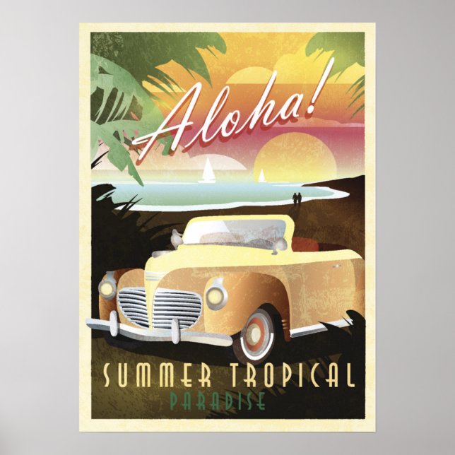 Aloha! Sommar Tropical Paradise Poster (Framsidan)