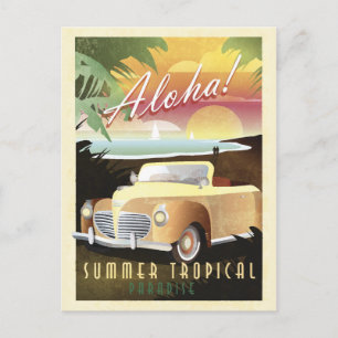 Aloha! Sommar Tropical Paradise Vykort